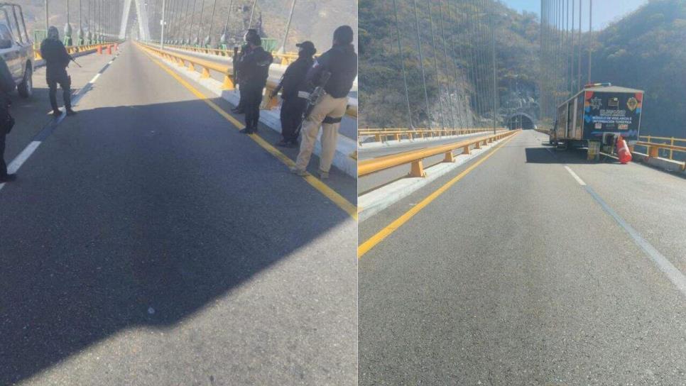 Instalan filtro de vigilancia en el puente Baluarte de la Mazatlán - Durango