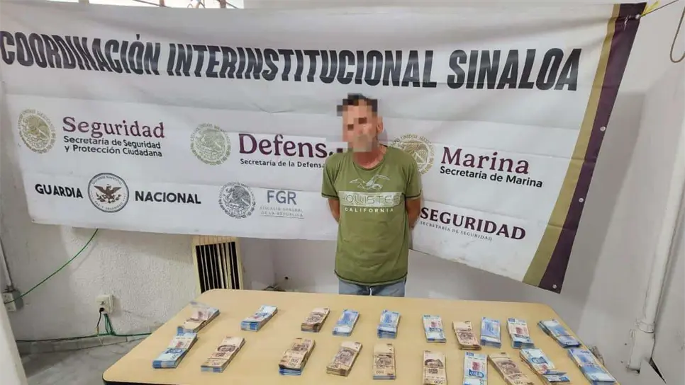 El civil y el millón de pesos asegurado. (FOTO: Cortesía).