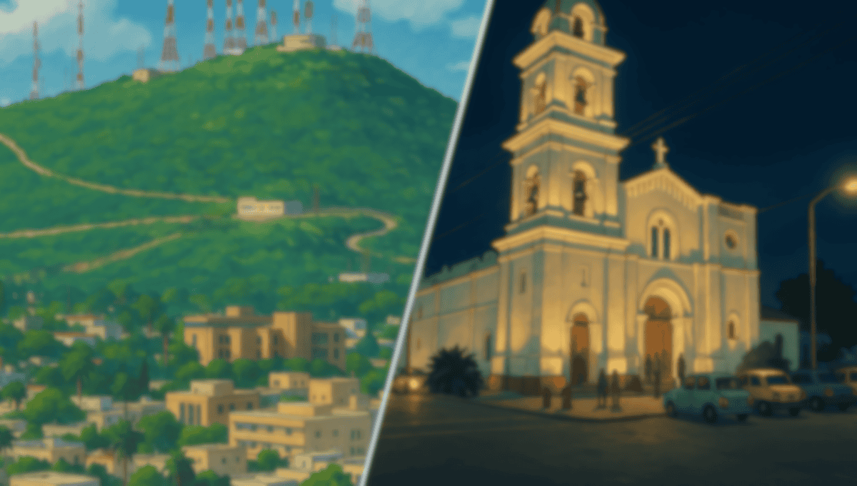 El Cerro de la Memoria y la Iglesia del Sagrado Corazón son algunos de los sitios más icónicos de la ciudad. (FOTO: ChatGPT/Gemini).
