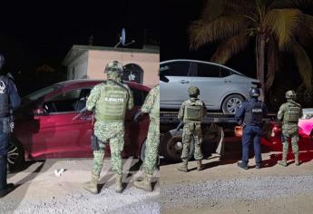 Recuperan cuatro vehículos con reporte de robo durante operativo en Elota