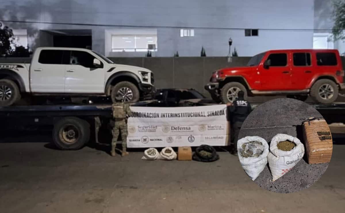 FOTO: Aseguran tres camionetas, municiones y drogas en la Sierra de Choix y en el municipio de Sinaloa
