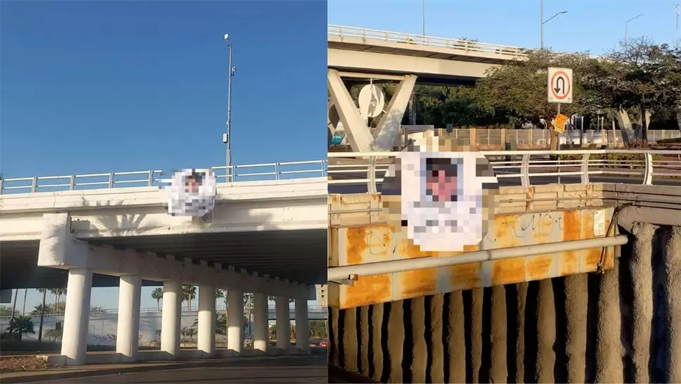 Ambas lonas fueron aseguradas por agentes de la policía