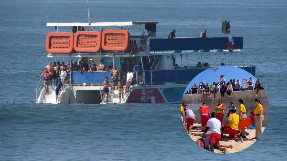 FOTO: Simulan rescate masivo de turistas en playas de Mazatlán | VIDEO