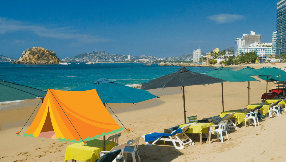 FOTO: Acampar en la playa.