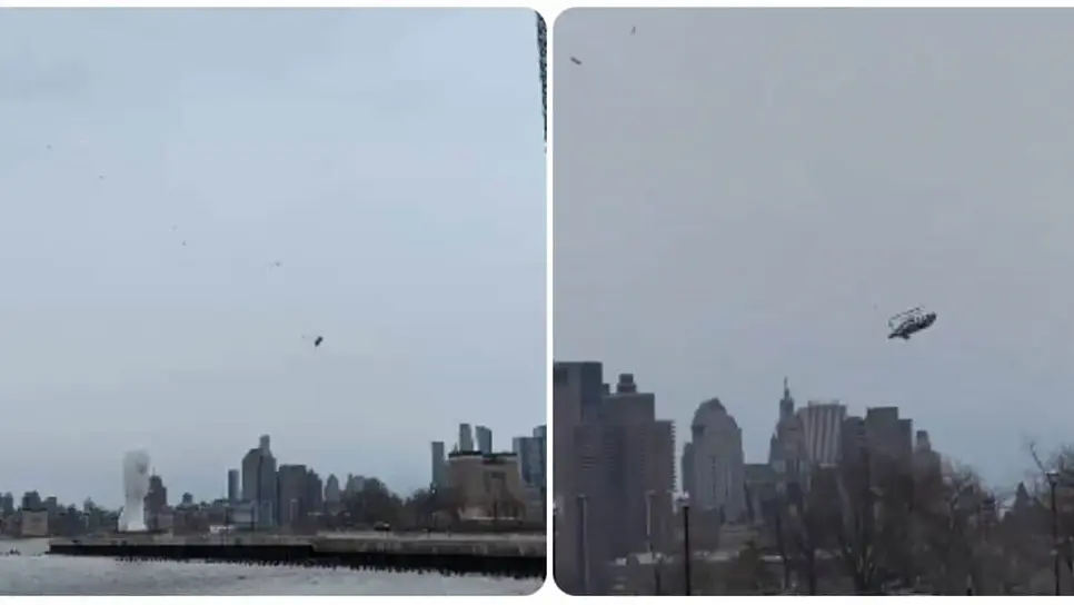 En redes circularon videos del desplome. (FOTO: X).