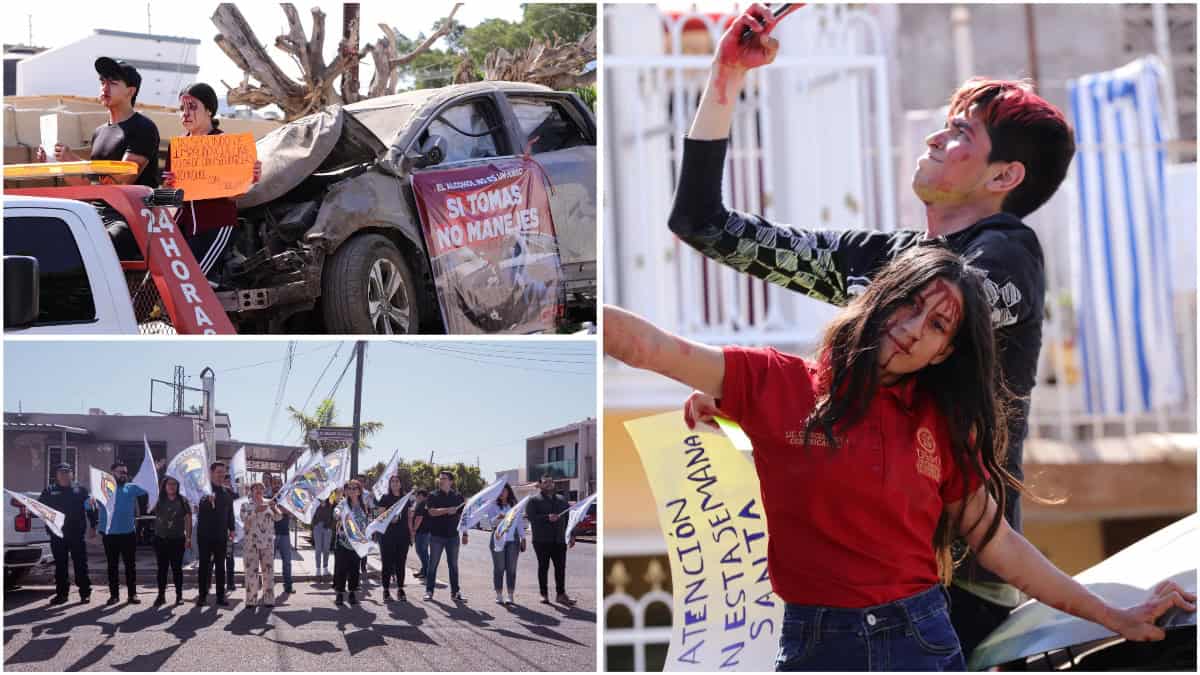 Con recreación de accidentes promueven una Semana Santa Segura en Guasave