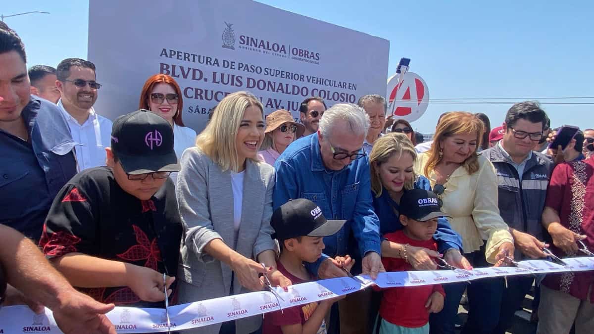 Rocha Moya inaugura puente vehicular en avenida Colosio-Juan Pablo II en Mazatlán