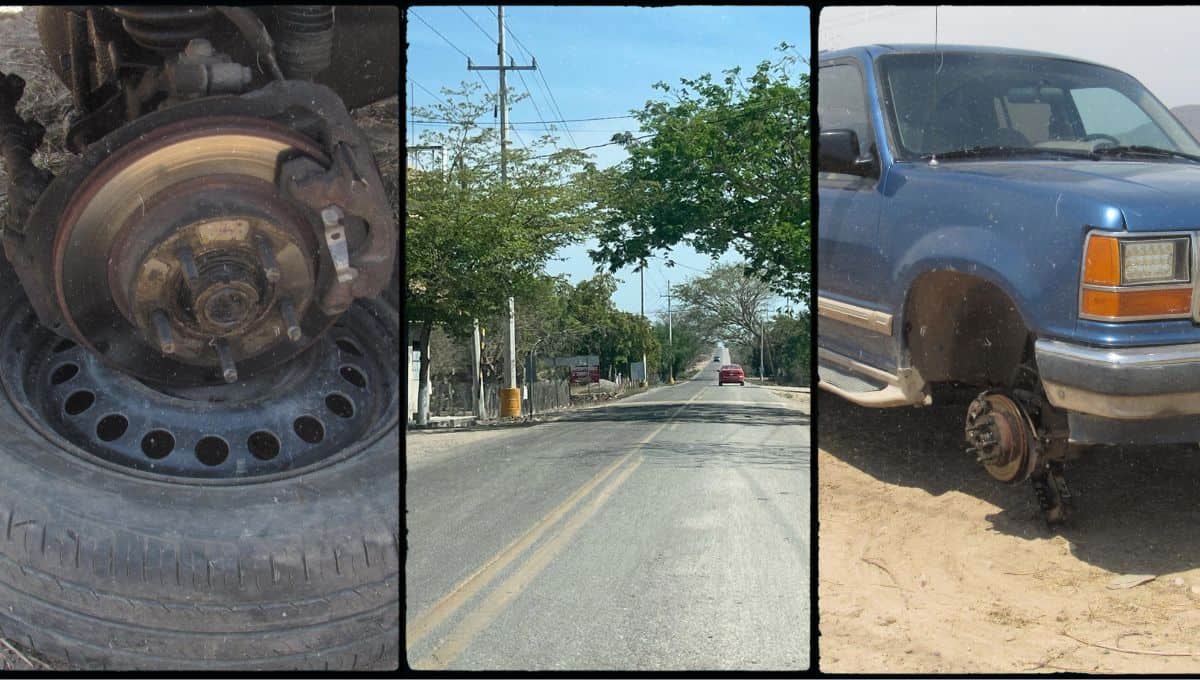 Persecución en El Tecomate de Siqueros deja vehículos afectados con ponchallantas