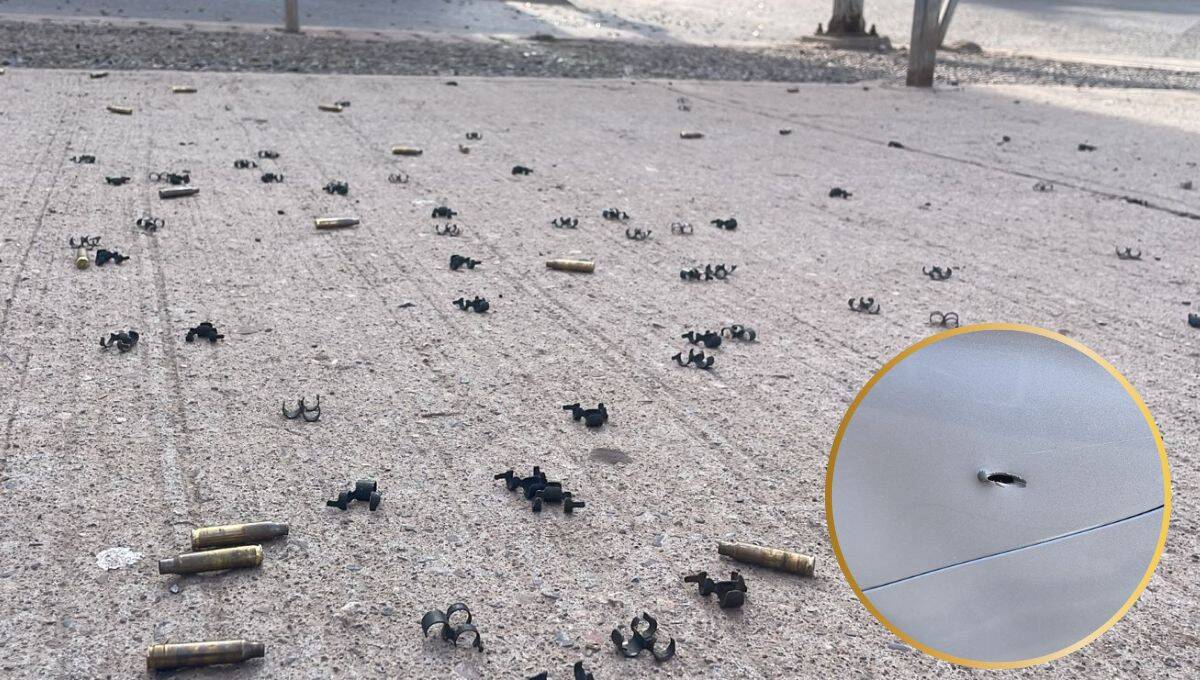 Cientos de casquillos percutidos quedaron en las cercanías de la comandancia tras el ataque.