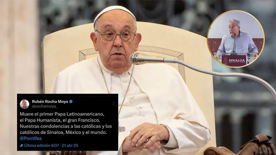 Rocha Moya envía condolencias al catolicismo por la muerte del Papa Francisco