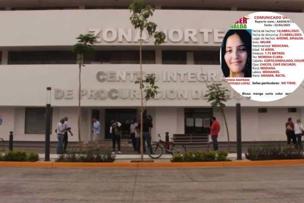 Brenda Mayrani, de 15 años, lleva más de una semana desaparecida en Los Mochis