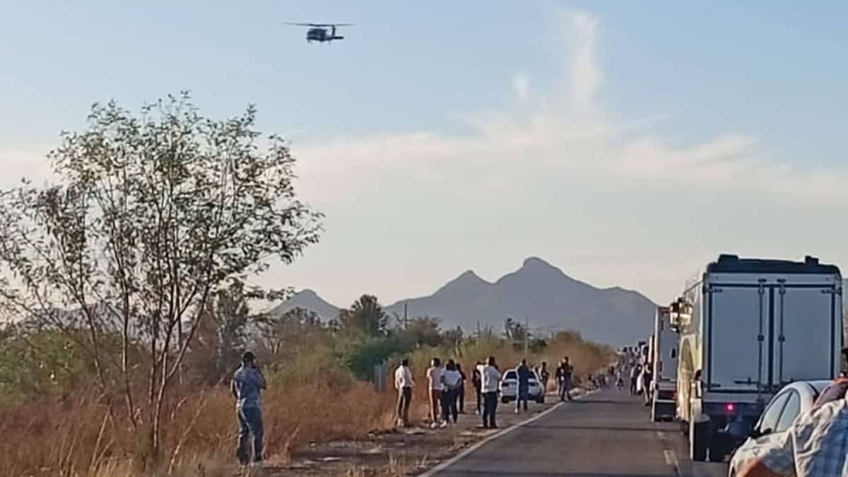 Un helicóptero fue desplegado en la zona. (FOTO: Esthela García).