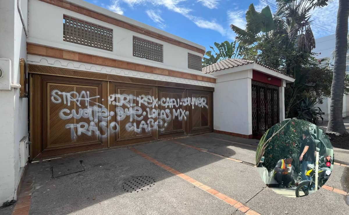 FOTO: Vandalizan casa del ciudadano que corrió a albañil de su banqueta en Mazatlán