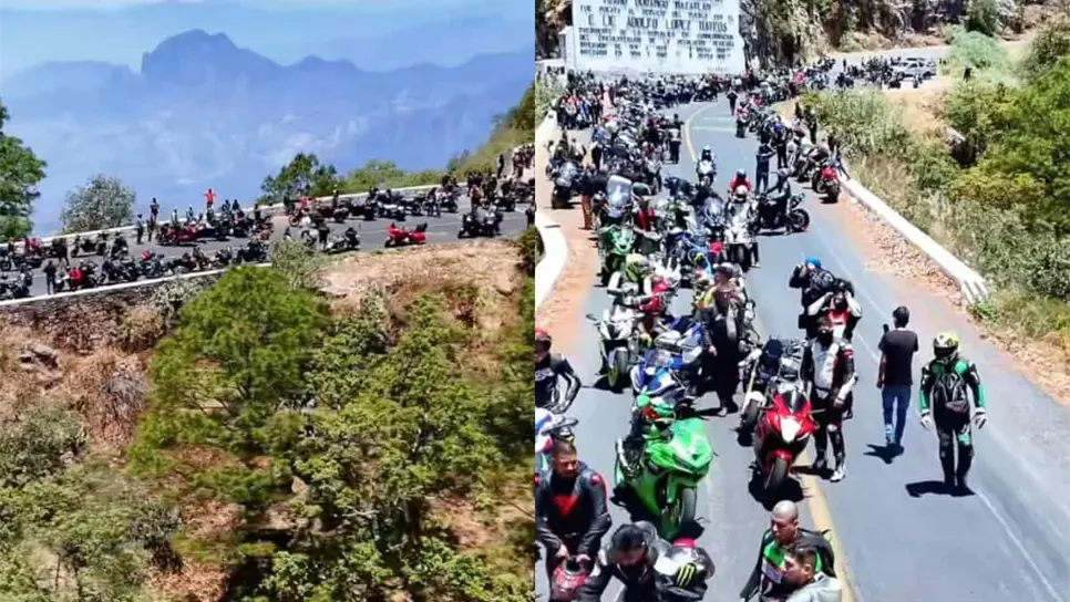FOTO: Así cruzan los bikers el Espinazo del Diablo rumbo a la Semana de la Moto Mazatlán | VIDEO