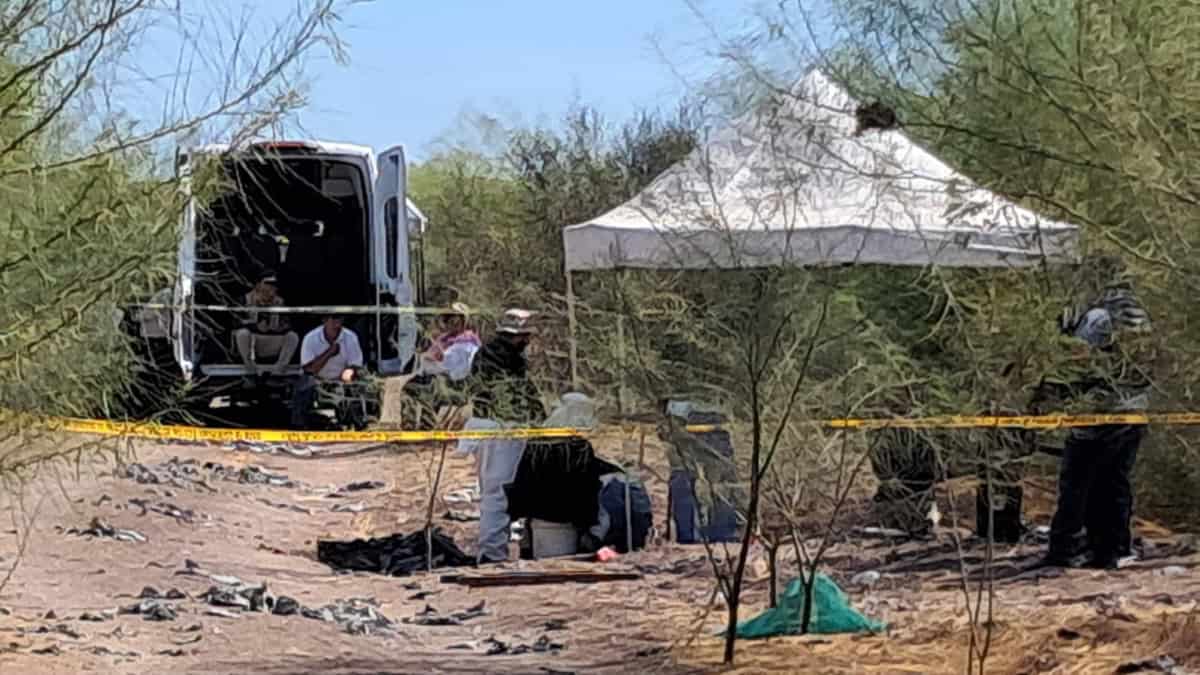 Localizan restos óseos dentro de una bota en la fosa de Mezquitillo, Culiacán
