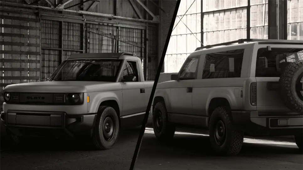 La Slate permitirá varias configuraciones según las necesidades de los usuarios. (FOTO: Slate Auto).