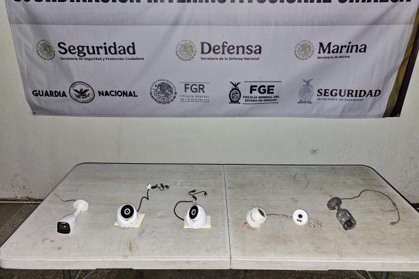 Aseguran 6 cámaras de videovigilancia clandestina en Culiacán