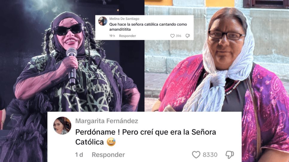 Confunden a Amandititita con la Señora Católica durante presentación en la Fenal 2025 Confunden a Amandititita con la Señora Católica durante presentación en la Fenal 2025