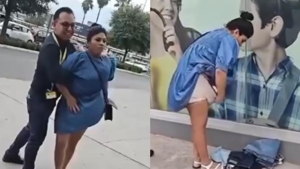 Mujer simula estar embarazada para robar ropa en conocida tienda | VIDEO Mujer simula estar embarazada para robar ropa en conocida tienda | VIDEO