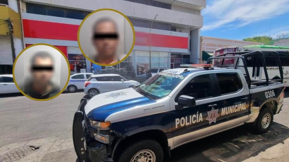 Detienen a dos presuntos responsables de robo a comercios en el centro de Culiacán