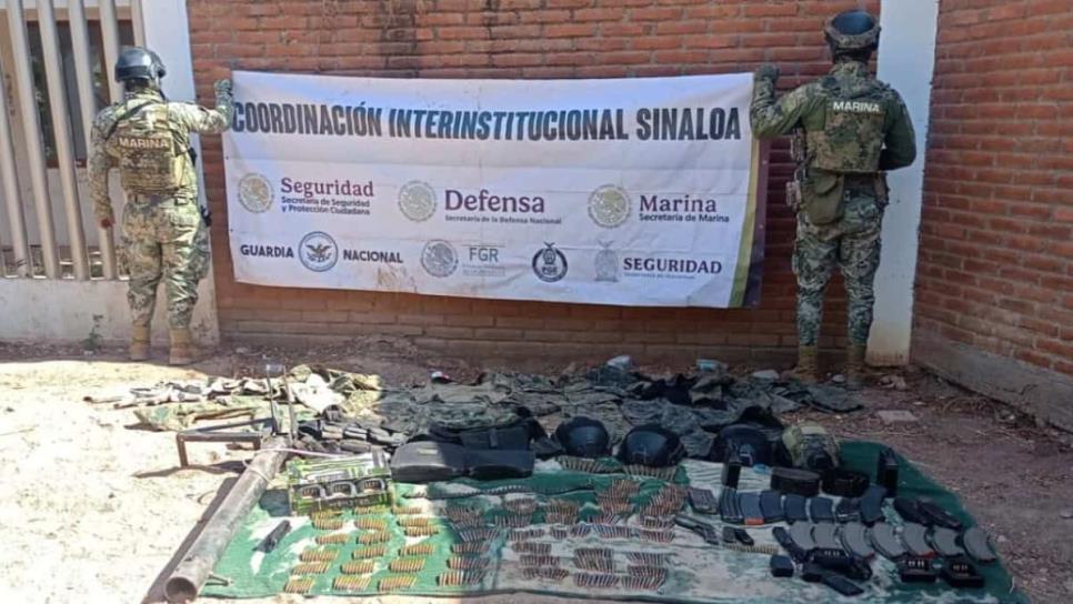 Aseguran una ametralladora y siete fusiles en Los Ayales y Agua Caliente de Los Monzón en Culiacán Aseguran una ametralladora y siete fusiles en Los Ayales y Agua Caliente de Los Monzón en Culiacán