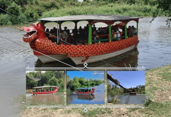 Así inició el Catamarán en Sinaloa de Leyva, el barco que pasea por el río Sinaloa | VIDEO