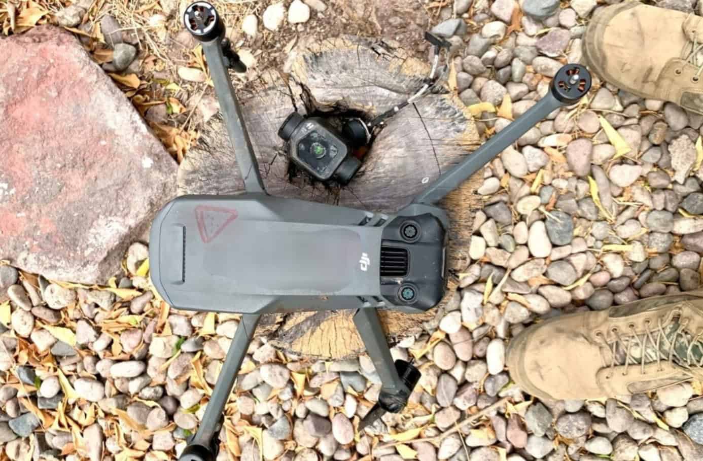 Fue derribado con un fusil antidron. (FOTO: Cortesía).