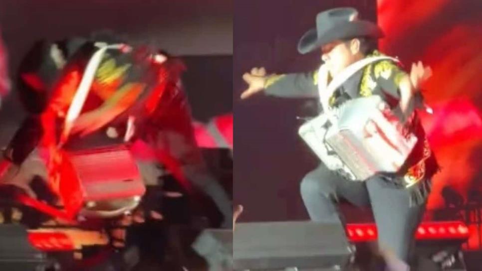 Alfredo Olivas "se cae" durante su concierto en Los Mochis | VIDEO Alfredo Olivas "se cae" durante su concierto en Los Mochis | VIDEO