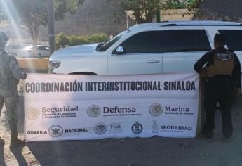 Recuperan vehículos robados en Estados Unidos durante operativo en El Fuerte