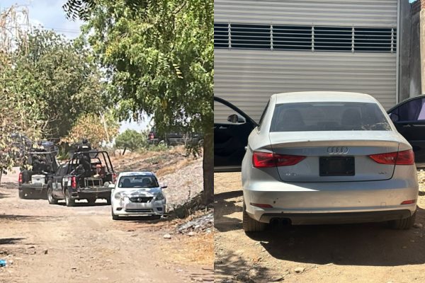 Encuentran automóvil con reporte de robo y baleado en la colonia Juntas del Humaya, en Culiacán