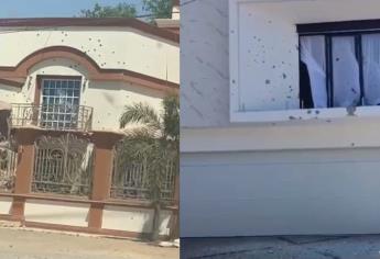 Así quedaron las residencias atacadas en balaceras en Guamúchil y Mocorito