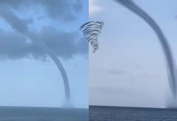 Tromba marina en Puerto Peñasco causa asombro en este puerto sonorense | VIDEO