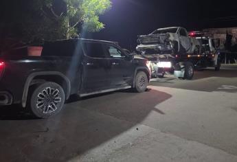 Marina decomisa vehículos, cartuchos y ponchallantas en El Palmito del Verde, Escuinapa 