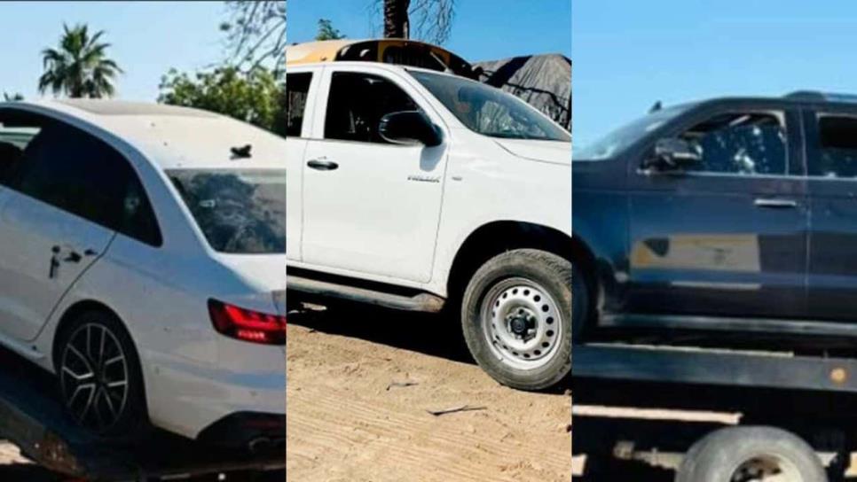 Aseguran vehículos de lujo con rastros de sangre tras balaceras en Mocorito y Angostura Aseguran vehículos de lujo con rastros de sangre tras balaceras en Mocorito y Angostura