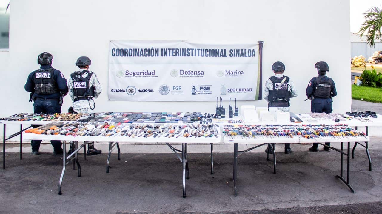 Todos los objetos localizados fueron puestos a disposición de las autoridades ministeriales para que lleven a cabo las indagatorias correspondientes