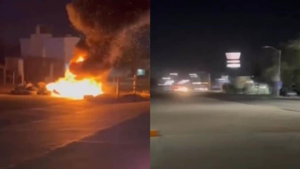 Sujetos armados bloquean carretera a Mocorito con camiones incendiados tras balaceras en Pericos Sujetos armados bloquean carretera a Mocorito con camiones incendiados tras balaceras en Pericos