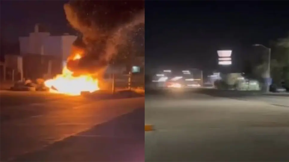 Elementos de corporaciones de los tres órdenes de gobierno acudieron al sitio del bloqueo para asegurar el área, coordinar la remoción de los vehículos calcinados y restablecer la circulación