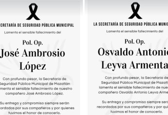 Identifican a los dos policías asesinados en taquería de Mazatlán
