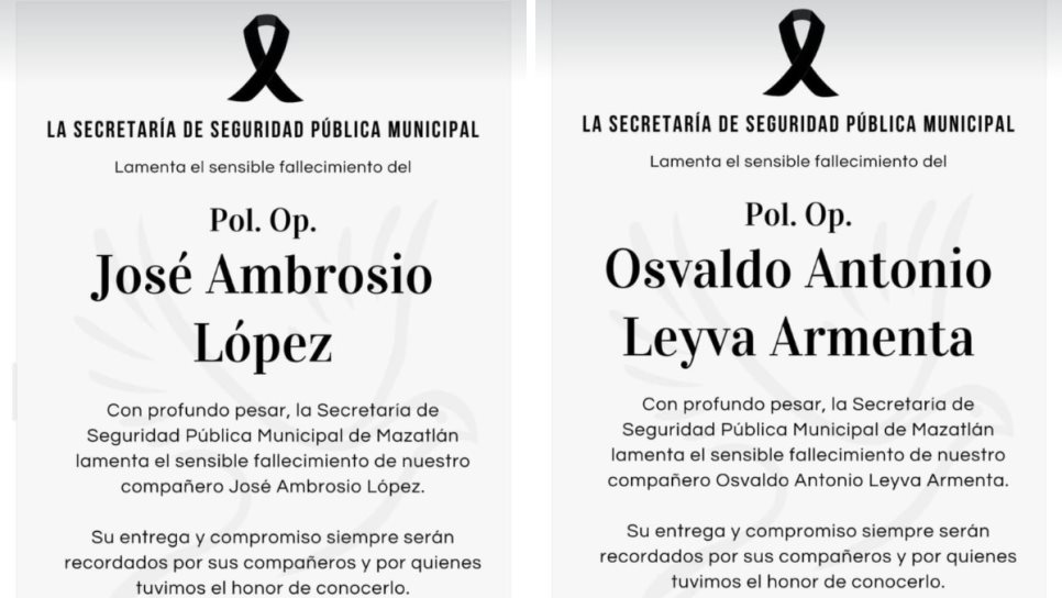 Identifican a los dos policías asesinados en taquería de Mazatlán Identifican a los dos policías asesinados en taquería de Mazatlán