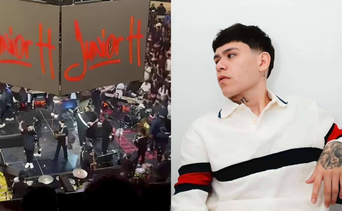 FOTO: Momento justo donde le apagan el audio a Junior H por cantar corrido sobre el hijo del “Chapo” Guzmán