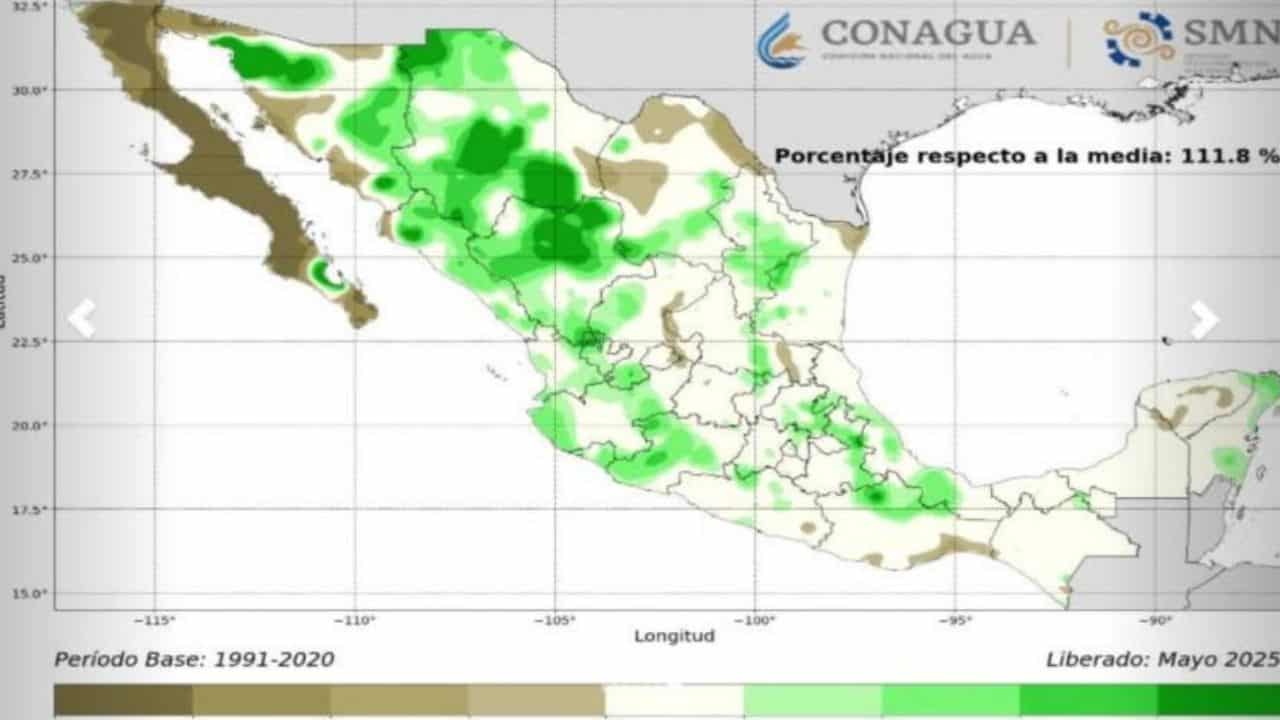 Se estima que las lluvias lleguen para el mes de junio del año en curso, donde Sinaloa aparece con acumulados por encima de lo normal, entre 125 y 150 mm de lluvia, lo cual es un indicio alentador