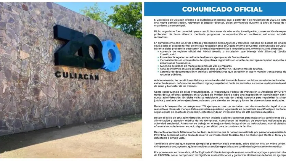 FOTO: Zoológico de Culiacán.