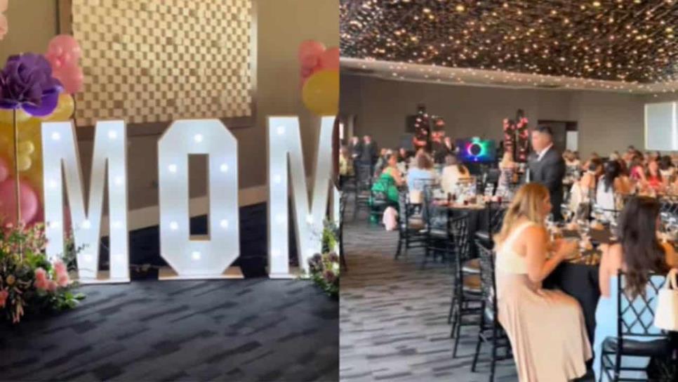 Mujer muestra extravagante celebración del Día de las Madres en escuela de su hija | VIDEO Mujer muestra extravagante celebración del Día de las Madres en escuela de su hija | VIDEO