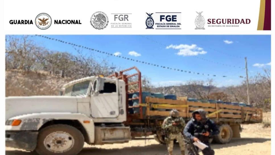 Grupo Interinstitucional asegura un vehículo e hidrocarburo en Choix Grupo Interinstitucional asegura un vehículo e hidrocarburo en Choix