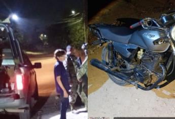 Detienen a un menor de edad y le aseguran una motocicleta con reporte de robo en Culiacán