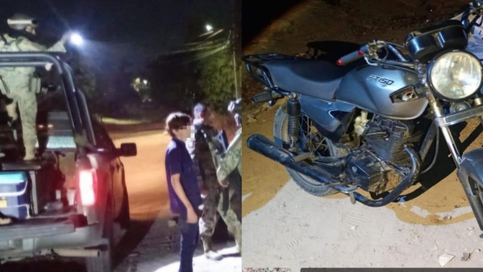 Detienen a un menor de edad y le aseguran una motocicleta con reporte de robo en Culiacán Detienen a un menor de edad y le aseguran una motocicleta con reporte de robo en Culiacán