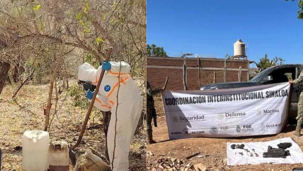 Destruye Marina campamento con precursores químicos para hacer droga en Escuinapa Destruye Marina campamento con precursores químicos para hacer droga en Escuinapa