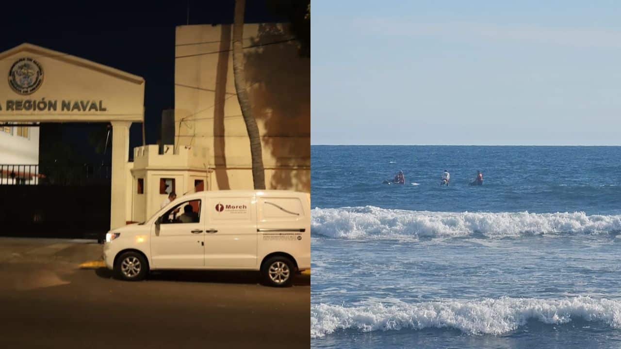 El cuerpo, fue llevado en un protocolo marítimo por la Secretaría de Marina hasta las instalaciones es de la Cuarta Región Naval