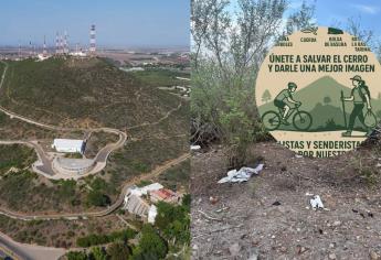 Ciclistas y senderistas de Los Mochis van al rescate del Cerro de la Memoria; invitan a limpiarlo