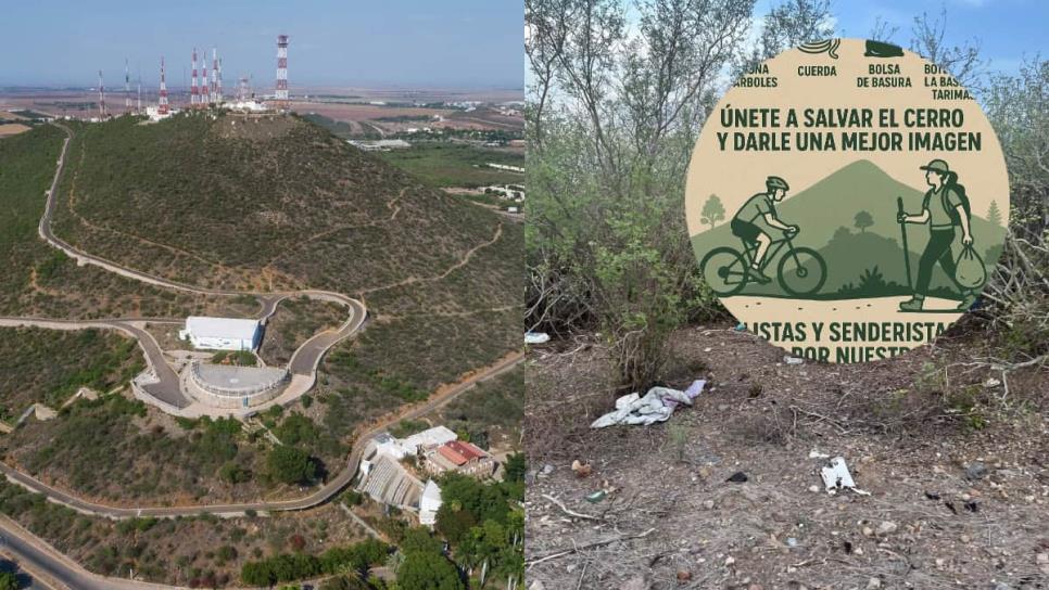 Ciclistas y senderistas de Los Mochis van al rescate del Cerro de la Memoria; invitan a limpiarlo Ciclistas y senderistas de Los Mochis van al rescate del Cerro de la Memoria; invitan a limpiarlo